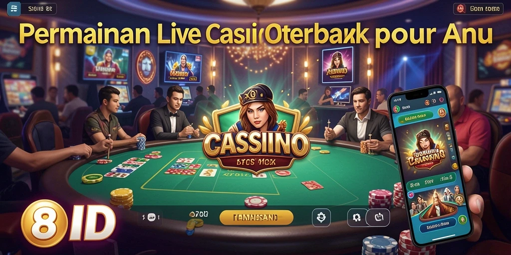 Tampilan menarik gameplay Live Casino di 8ID.