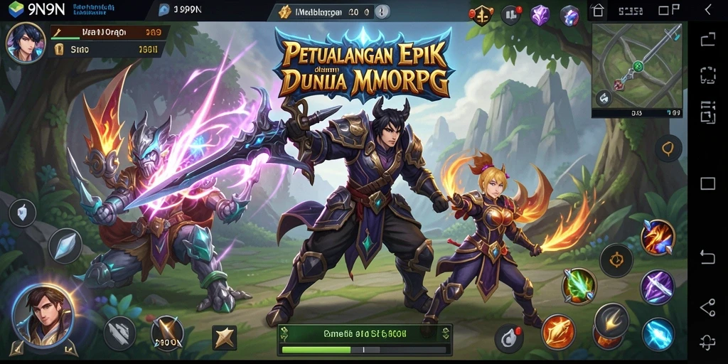 Gameplay seru dan interaksi pemain dalam 9N9N