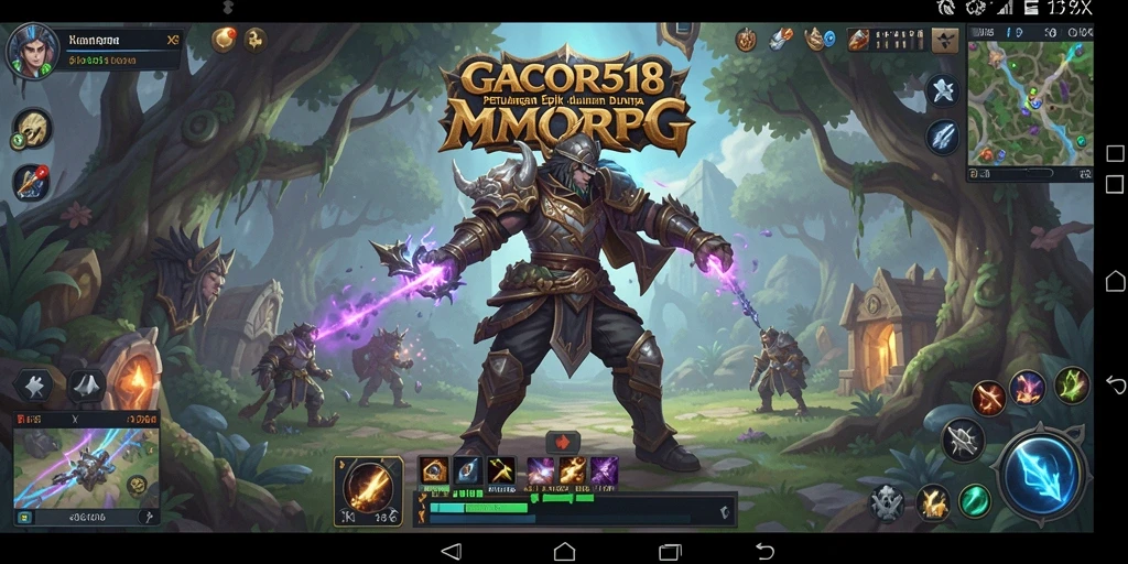 Tampilan gameplay menarik dari GACOR518 dengan aksi petualangan heroik.