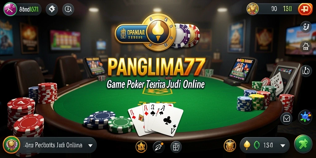 Tampilan screenshot utama PANGLIMA77 menampilkan gameplay poker yang dinamis dan menarik.