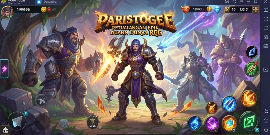 Tampilan menarik dari gameplay RPG PARISTOGEL yang seru.