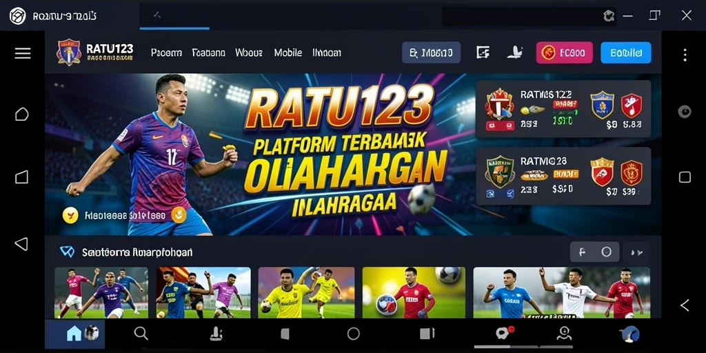 Tampilan gameplay RATU123 yang menampilkan taruhan olahraga secara langsung.