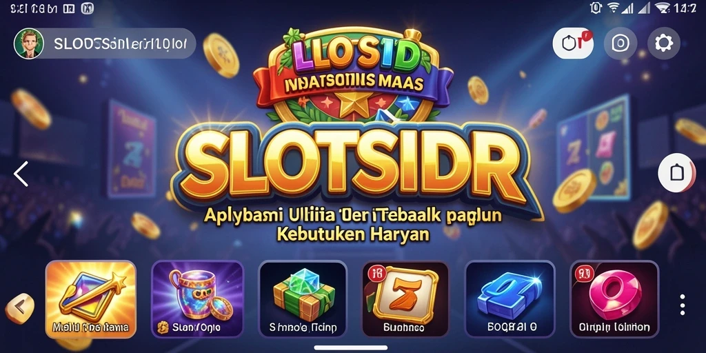 Tampilan antarmuka SLOTSIDR yang bersih dan intuitif.