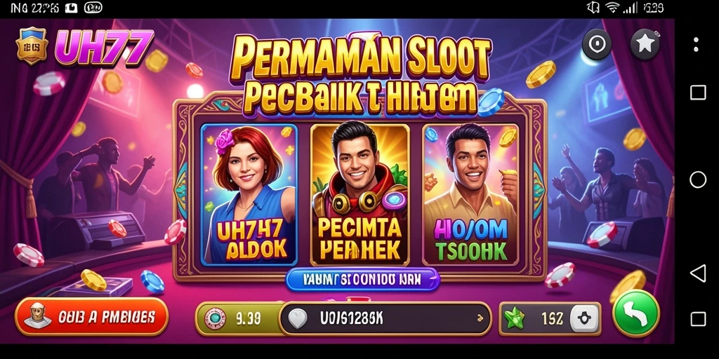 Gambaran gameplay UH77 menampilkan mesin slot yang menarik dan interaktif.