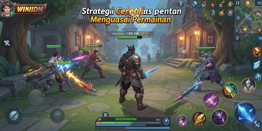 Tangkapan layar utama WINIDN dengan tampilan menarik permainan strategi.